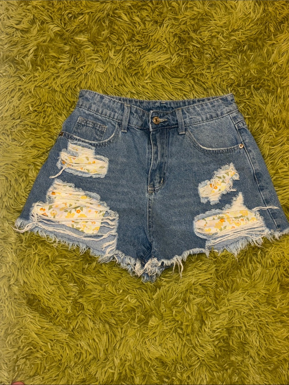 SHEIN Distressed Jean Shorts